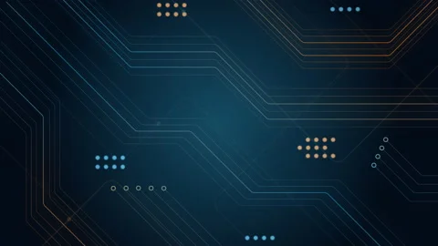 Abstract Circle and line HUD technological futuristic elements. Stock Footage 237168030
