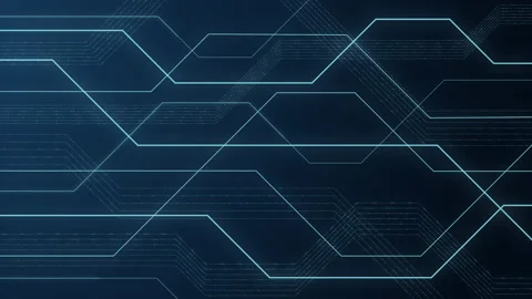 Abstract Circle and line HUD technological futuristic elements. Stock Footage 237170838