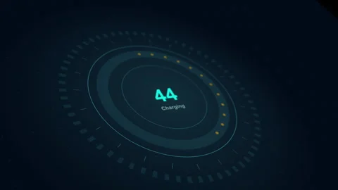 Abstract Circle and line HUD technological futuristic elements.particle dat.. Stock Footage 247118750