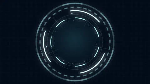 Abstract Circle and line HUD technological futuristic elements. Stock Footage 247823183