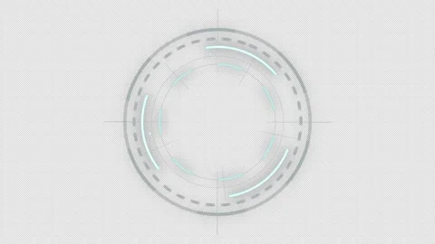 Abstract Circle and line HUD technological futuristic elements. Stock Footage 247823712