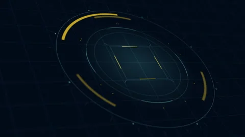 Abstract Circle and line HUD technological futuristic elements. Stock Footage 248530093