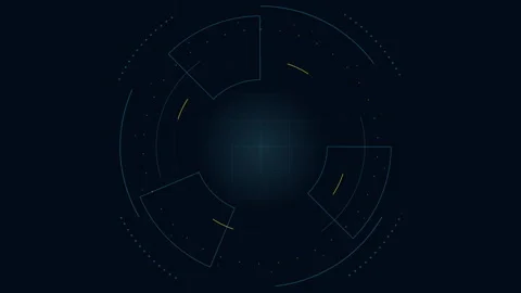 Abstract Circle and line HUD technological futuristic elements. Stock Footage 248530279