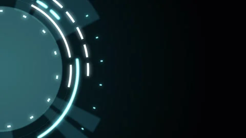 Abstract Circle and line HUD technological futuristic elements. Stock Footage 257524857