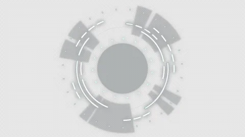 Abstract Circle and line HUD technological futuristic elements. Stock Footage 257528288