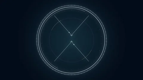Abstract Circle and line HUD technological futuristic elements.particle dat.. Stock Footage 265397893