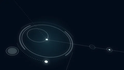 Abstract Circle and line HUD technological futuristic elements. Stock Footage 276482008