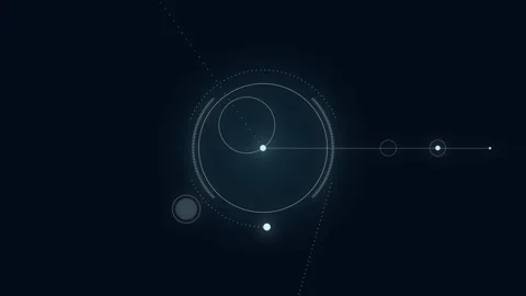 Abstract Circle and line HUD technological futuristic elements. Stock Footage 276482142