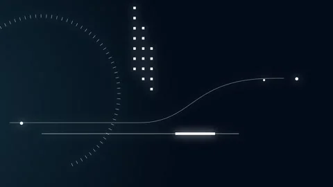 Abstract Circle and line HUD technological futuristic elements. Stock Footage 277239014