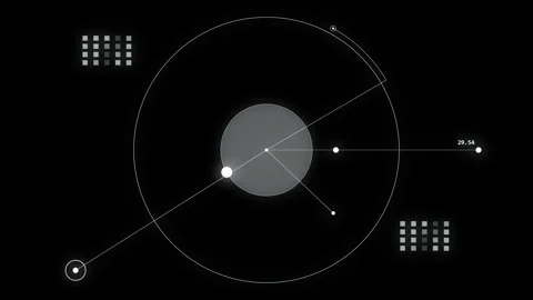 Abstract Circle and line HUD technological futuristic elements. Stock Footage 277239254