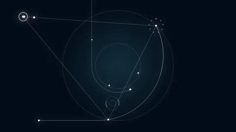 Abstract Circle and line HUD technological futuristic elements. Stock Footage 277239385
