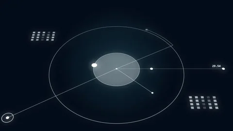 Abstract Circle and line HUD technological futuristic elements. Stock Footage 277239449