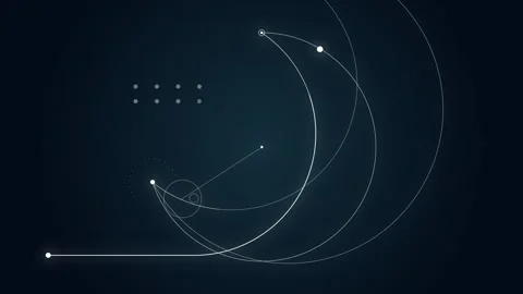 Abstract Circle and line HUD technological futuristic elements. Stock Footage 277240155