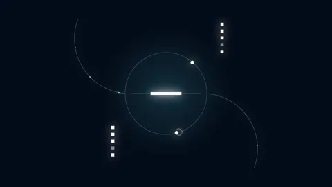 Abstract Circle and line HUD technological futuristic elements. Stock Footage 277240191