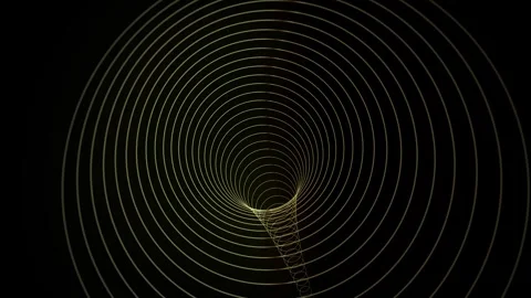 Abstract circle animation background with golden lines Stock Footage 257453616