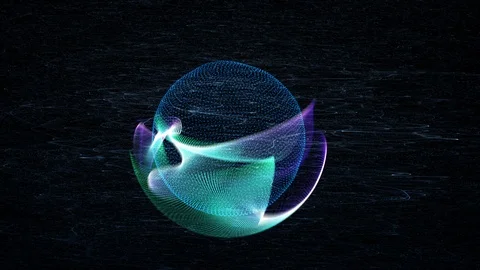 Abstract Circle Animation. CG Data Network. Data Transfer, Wireless Network Big  Stock Footage 111393030