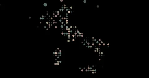 Abstract Circle Animation Forming Italia Map Stock Footage 312379764