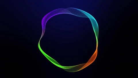 Abstract circle animation with geometric ripple effect. 4K. Stock Footage 251374017