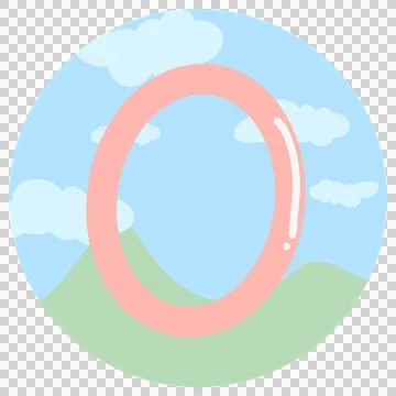 Abstract circle background, number, cute Stock Illustration