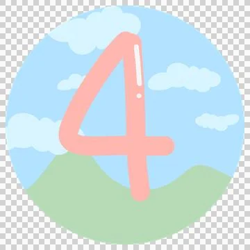 Abstract circle background, number, cute Stock Illustration