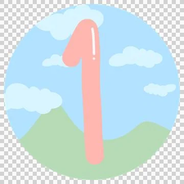 Abstract circle background, number, cute Stock Illustration