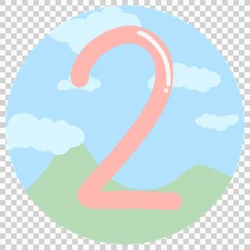 Abstract circle background, number, cute Stock Illustration