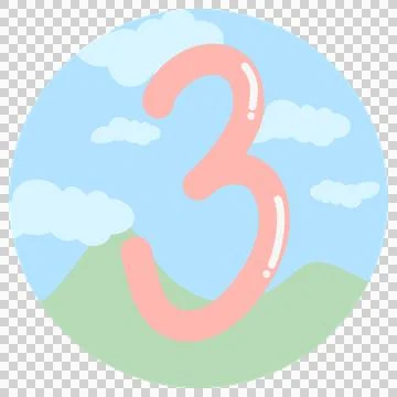 Abstract circle background, number, cute Stock Illustration