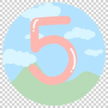 Abstract circle background, number, cute Stock Illustration