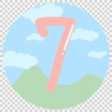 Abstract circle background, number, cute Stock Illustration