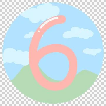 Abstract circle background, number, cute Stock Illustration