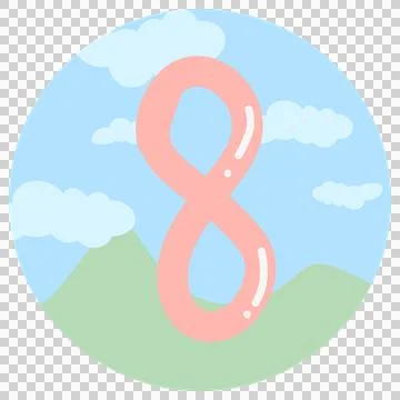 Abstract circle background, number, cute Stock Illustration