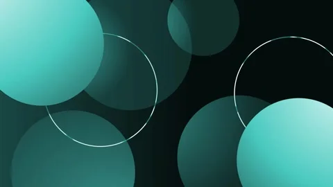 Abstract circle background with soft glowing shapes on a dark navy backdrop.. Stock Footage 336873010