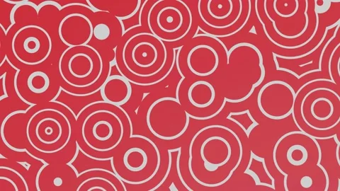 Abstract Circle Background Video, 4K Red Geometry Motion Background Loop Stock Footage 232387413