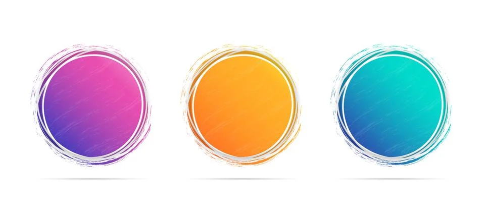 Abstract Circle Banners Stock Illustration