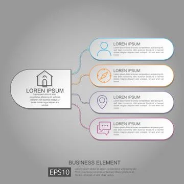 Abstract circle bar element for business concept infographic. Template for wo Stock Illustration