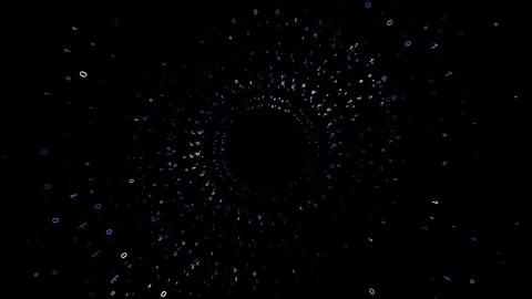 Abstract circle binary numbers data light looping animation Video stock 334803833