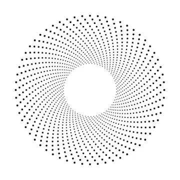 Abstract circle of black dots. Halftone effect. Modern design vector background 스톡 일러스트