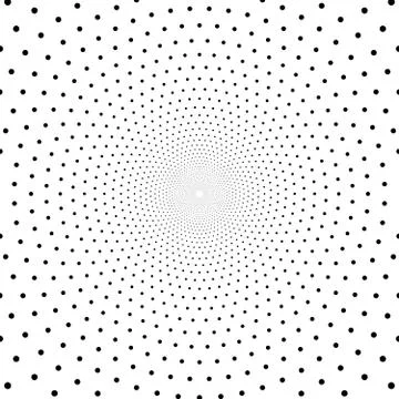 Abstract circle of black dots. Halftone effect. Modern design vector background Stock Illustration