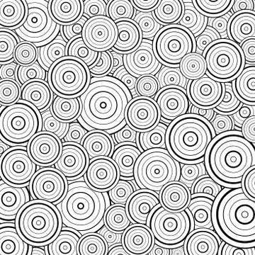 Abstract circle black line pattern design decoration background. Stock-Illustration