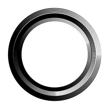 Abstract circle. Black round frame. Element for design. Vector illustration Stock Illustration