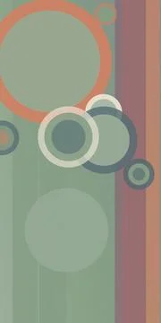 Abstract circle bubble shapes in muted teal, peach, and purple create a sof.. Stock Illustration