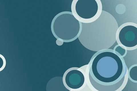 Abstract circle bubbles in teal and blue gradient style create a calm moder.. Stock Illustration