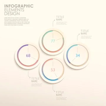 Abstract circle chart infographics Stock Illustration