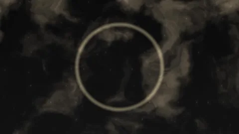 Abstract circle on dark background with smoky texture in Stock Footage 338234024