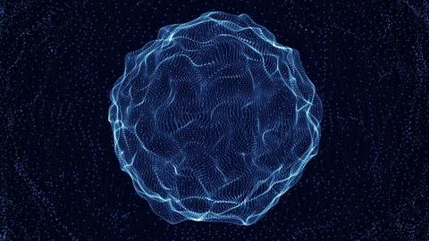 Abstract circle of digital particles Stock Illustration