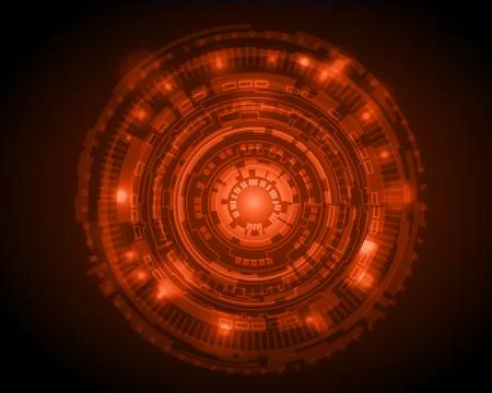 Abstract Circle digital technology background, futuristic structure elements  イラスト素材