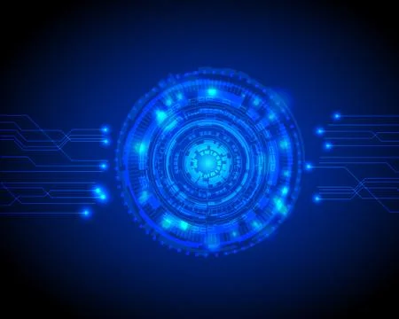 Abstract Circle digital technology background, futuristic structure elements  イラスト素材