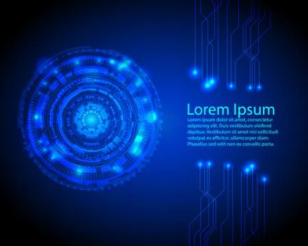 Abstract Circle digital technology background with back space, futuristic str Stock Illustration