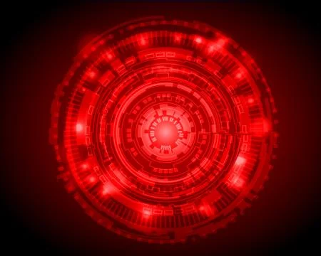 Abstract Circle digital technology background, futuristic structure elements  Illustrazione stock