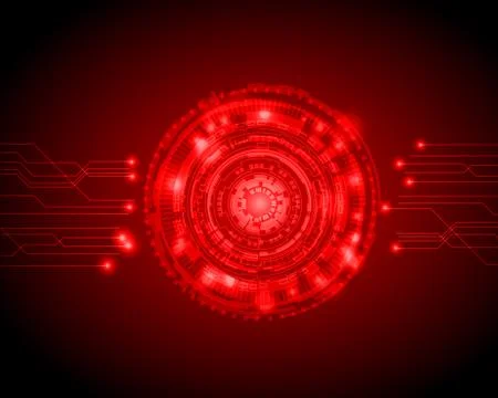 Abstract Circle digital technology background, futuristic structure elements  Stock Illustration